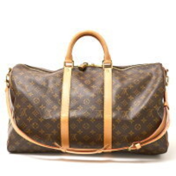 Louis Vuitton Keepall Bandouliere Boston Hand Shoulder Bag Brown - Picture 1 of 7